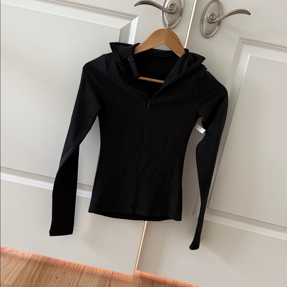 Stretch Cotton Jersey Turtleneck Top Size XS - Picture 9 of 9